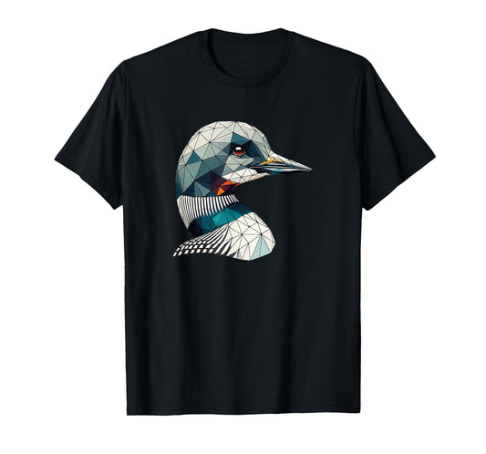 Geometric Art Common Loon T-Shirt