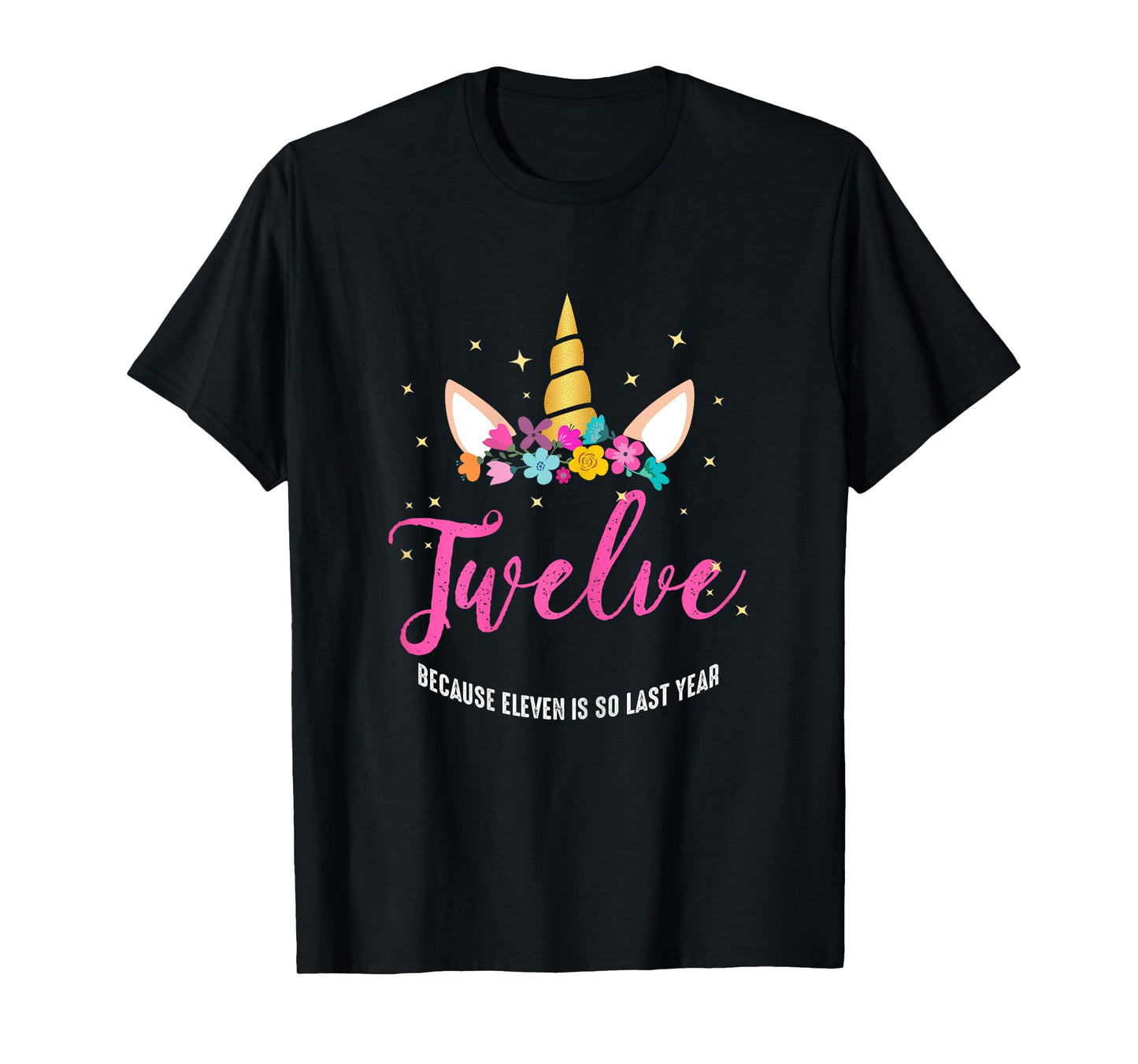 12 Years Old Birthday Girl Gifts Unicorn 12th Birthday T-Shirt