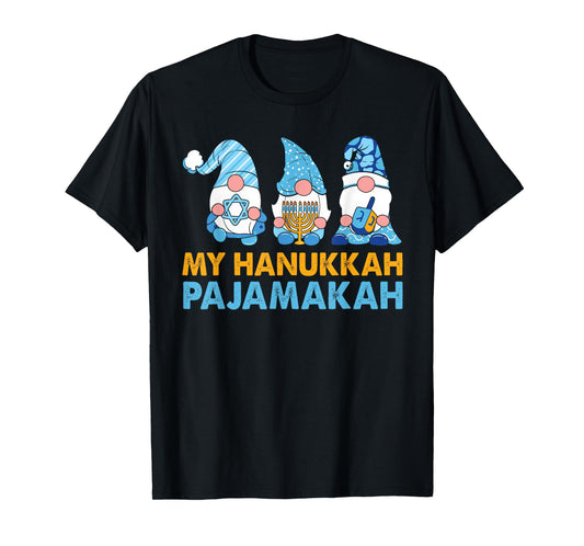 My Hanukkah Pajamakah Funny Chanukah Pajamas Xmas Women Kids T-Shirt
