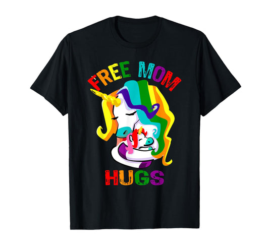 Free Mom Hugs LGBT Gay Pride T-Shirt