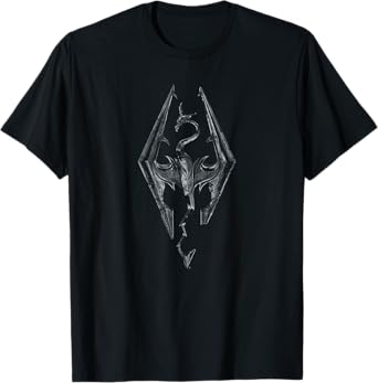 Elder Scrolls Skyrim Dragon Emblem Video Game T-Shirt