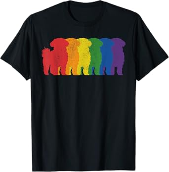 Maltese Dog Gay Pride LGBTQ Supporter Rainbow Ally T-Shirt for Men Women