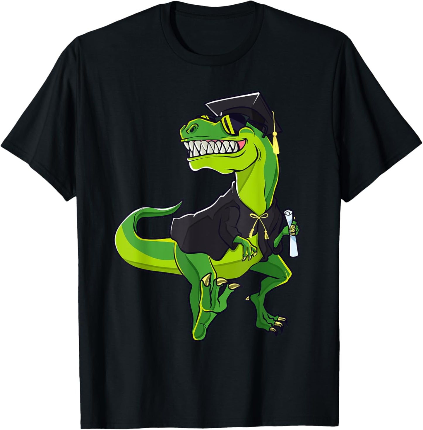 Graduation Class of 2025 Funny Dinosaur T-Rex Graduate Kids T-Shirt