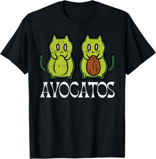 Avocatos Cat Avocados Cute Vegan Mexican Women Girls Kids T-Shirt