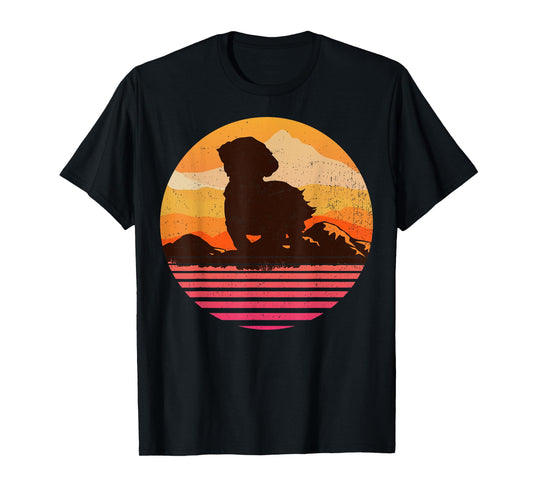 MAL-SHI With Sun Mountain Vintage Retro T-Shirt