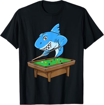 Funny Billiards Pool Shark Hall Snooker Joke Billiard Cue T-Shirt