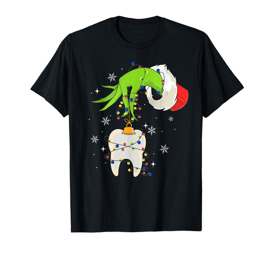 Tooth Dentist Dental Assistant Teeth Christmas Xmas Pajamas T-Shirt