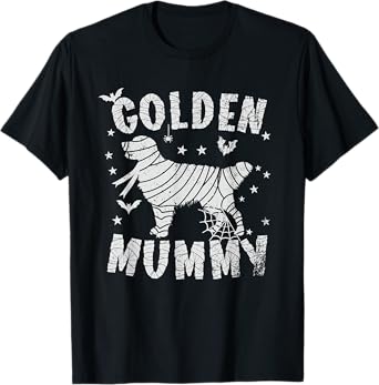 Golden Mummy Retriever - Halloween T-Shirt