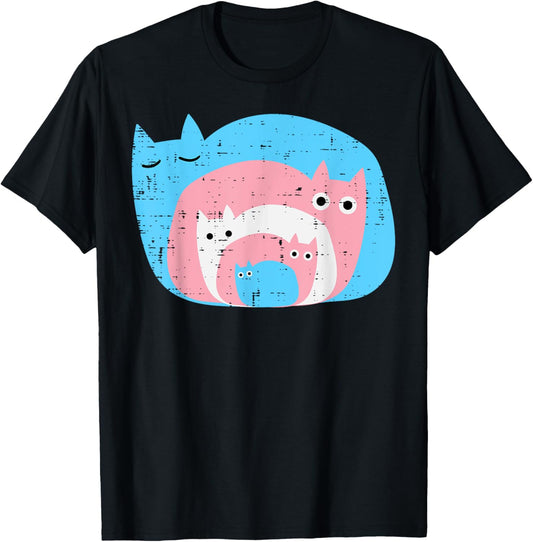 Transgender Cats In Cats Transsexual Pride Flag LGBTQ Women T-Shirt