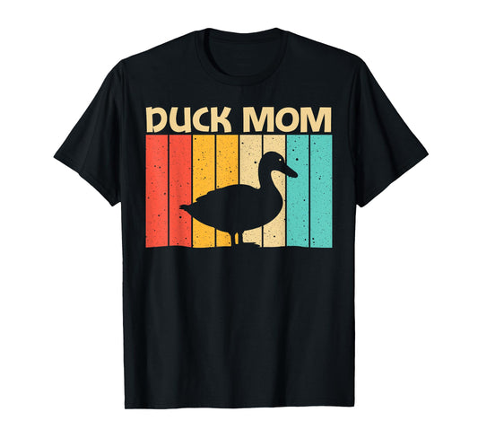 Funny Duck Design For Mom Mother Duck Farmer Hunting Lovers T-Shirt, Black
