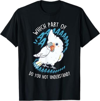Goffin's Cockatoo Parrot Aaaa, Funny Cute Pet Bird Tanimbar T-Shirt, Small