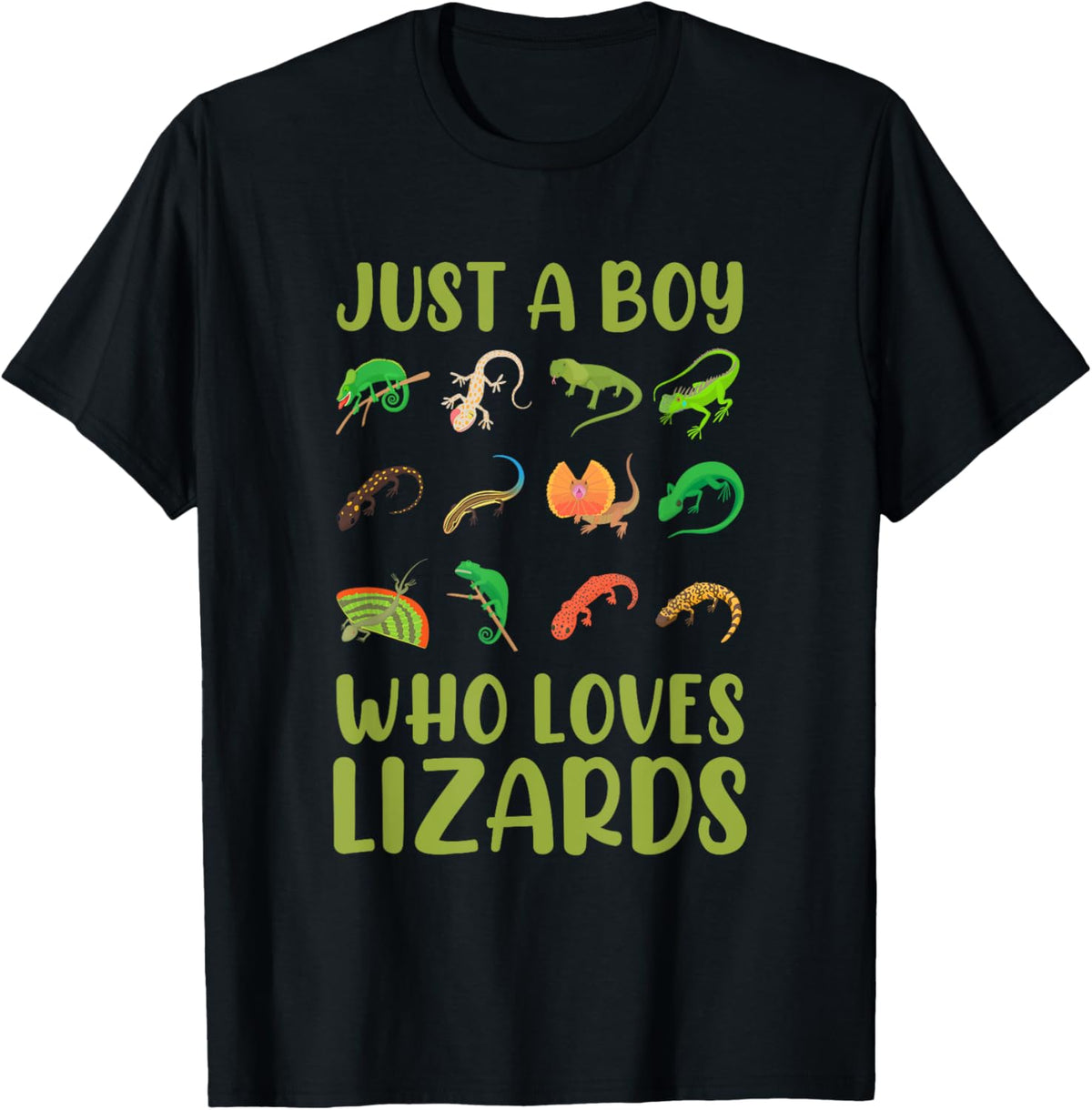 Kids Reptile Bearded Dragon Just A Boy Who Loves Lizards T-Shirt