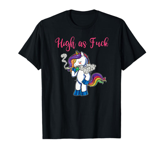 Unicorn Weed Marijuana Cute Pot Head T-Shirt
