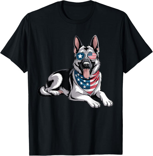Patriotic German Shepherd Dog American Flag 4Th Of July T-Shirt