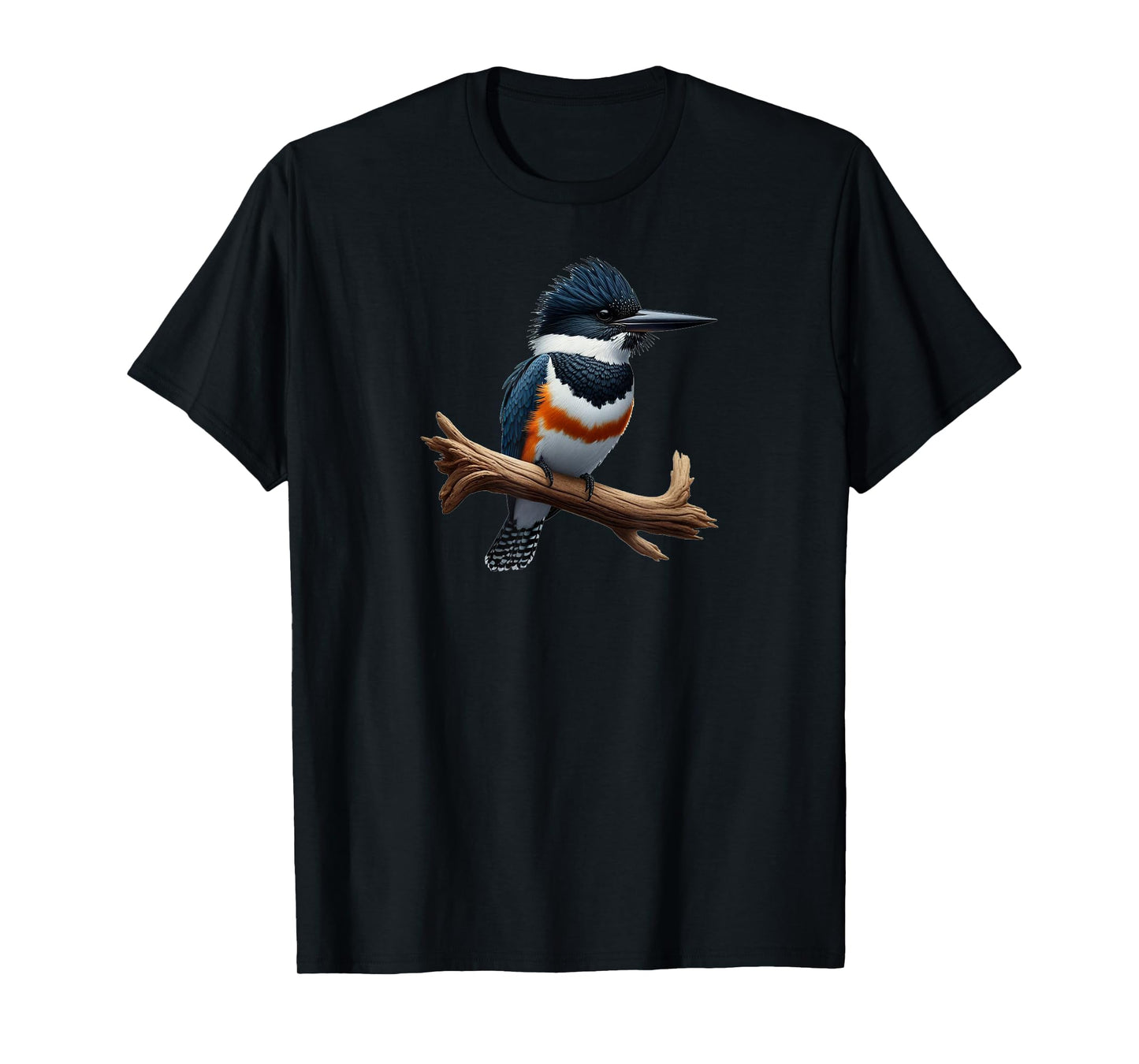 Bird Series. Belted Kingfisher Bird. Artist's Rendition. T-Shirt