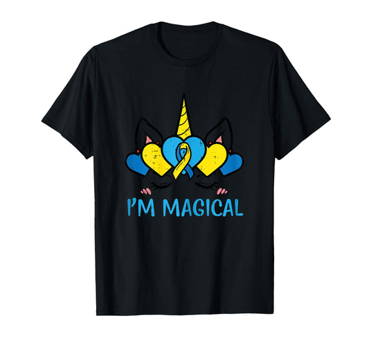 Down Syndrome Unicorn Head Magical Awareness Toddler Girls T-Shirt