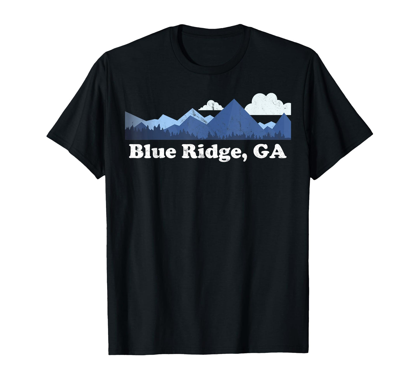 Cute Blue Ridge Georgia Mountains GA Retro Distressed T-Shirt