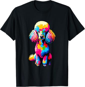 Colorful Pop Art Poodle Dog Toy Poodles T-Shirt
