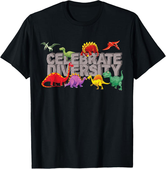 Celebrate Diversity Paleontology Meme Apparel Funny Dinosaur T-Shirt