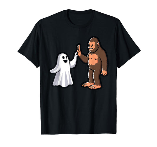 Bigfoot and Ghost High-Five Halloween Toddler Boys Costume T-Shirt
