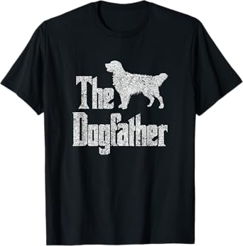 The Dogfather t-shirt, Golden Retriever silhouette, dog gift T-Shirt