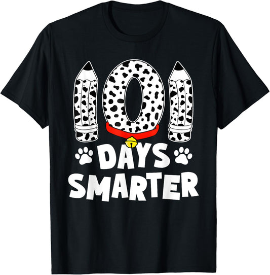 Dog Happy 101 Days School 100 Days Smarter Teacher Student T-Shirt