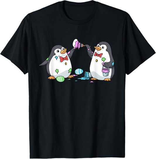Happy Easter Penguin Tshirt For Boys & Girls Easter Egg Hunt T-Shirt