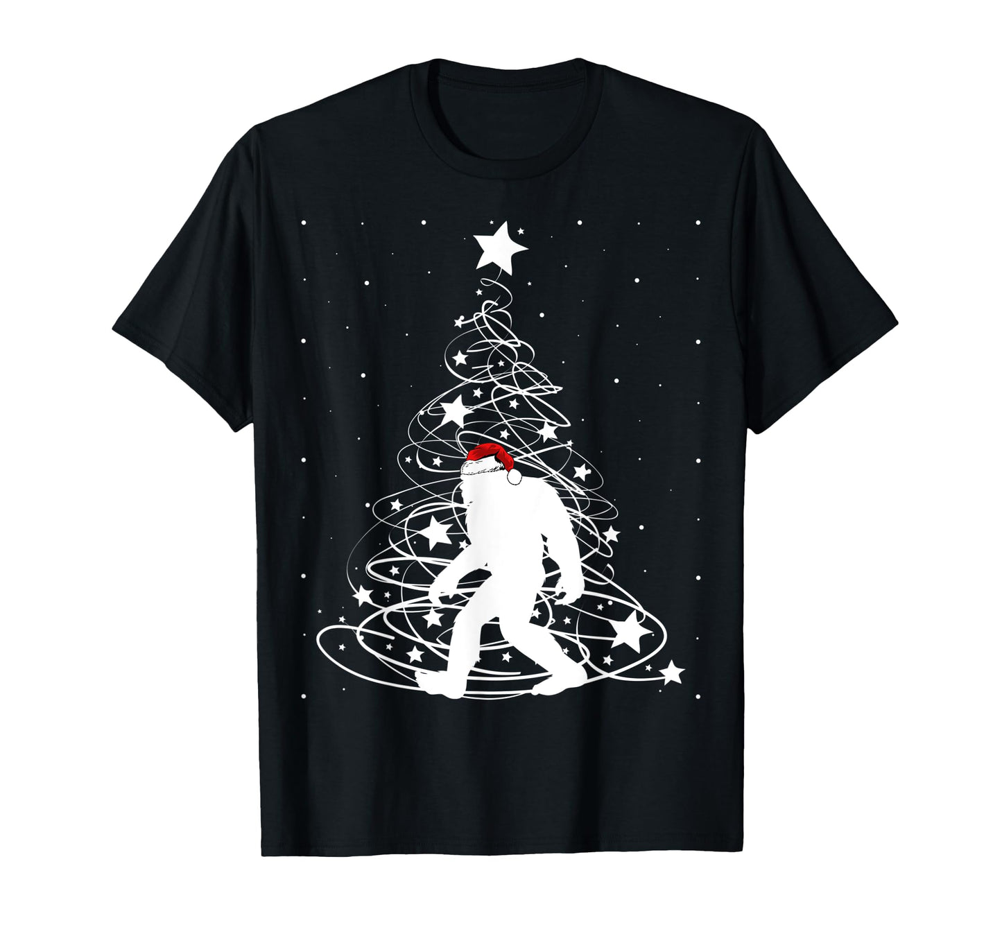 Bigfoot Santa Christmas Shirts for Boys Kids Girls Xmas Gift T-Shirt