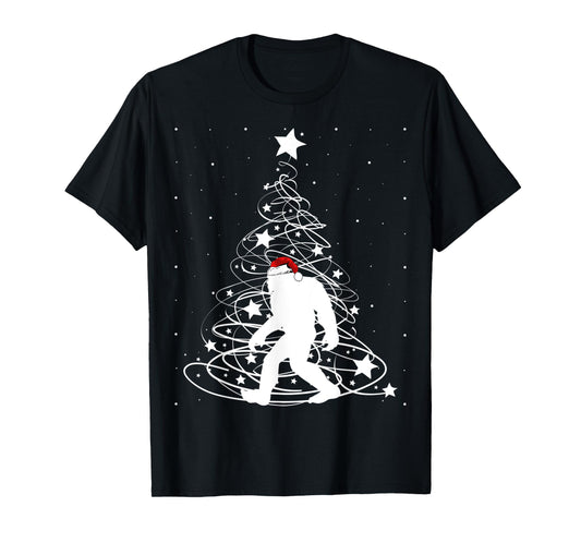 Bigfoot Santa Christmas Shirts for Boys Kids Girls Xmas Gift T-Shirt
