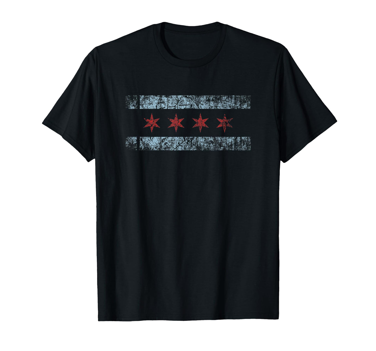 Chicago Flag Retro Windy City Graphic T-Shirt