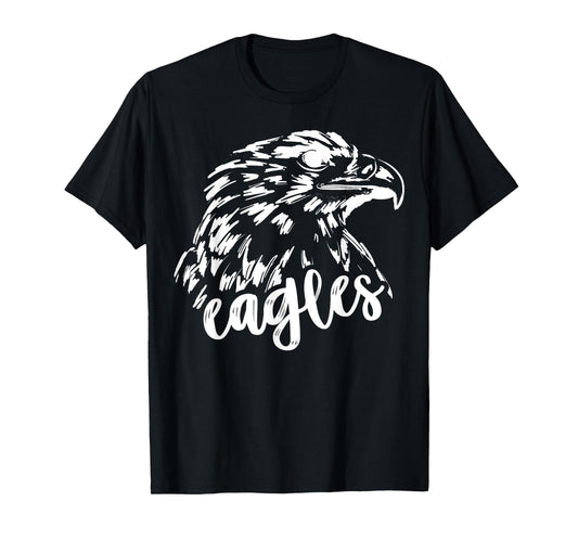 Retro Eagles Mascot, Unisex School Spirit, Eagle Sports T-Shirt