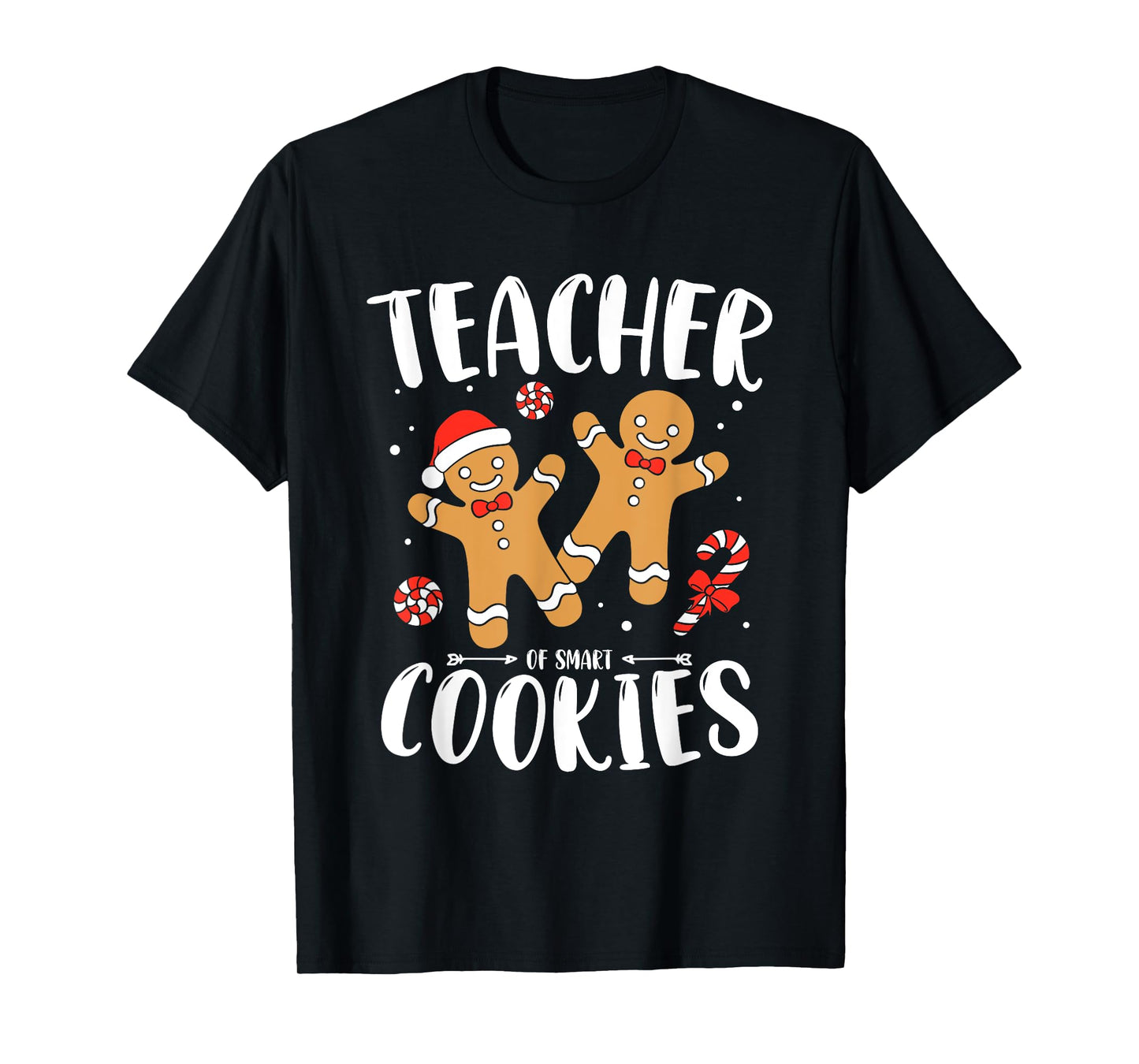 Teacher of Smart Cookies Gingerbread Christmas Teacher Cute T-Shirt