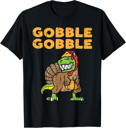 Gobble Trex Dino Turkey Kids Toddler Boys Thanksgiving Gift T-Shirt