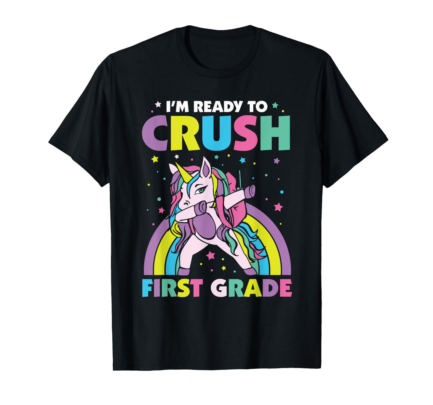 Crush 1st Grade Dabbing Unicorn Back To School Girls Gift T-Shirt