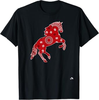 Horse Bandana Pattern - Riding Art T-Shirt