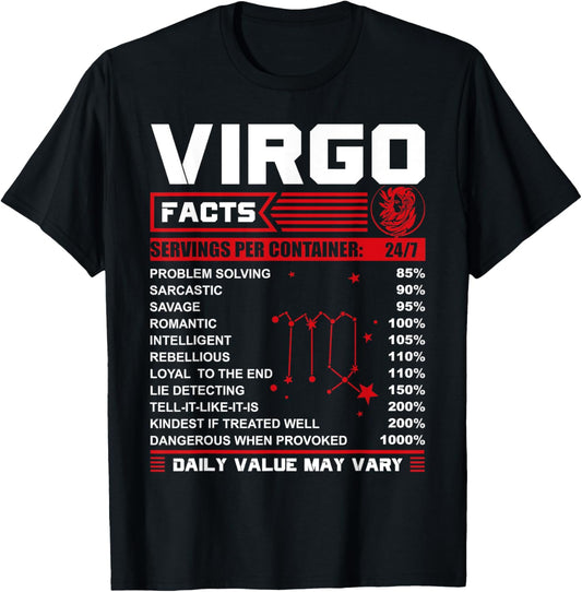 Birthday Gifts - Virgo Facts T-Shirt T-Shirt