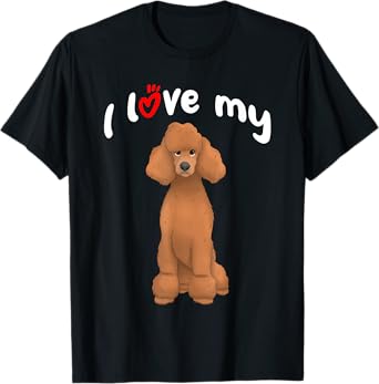 I Love My Red Standard Poodle Dog T-Shirt