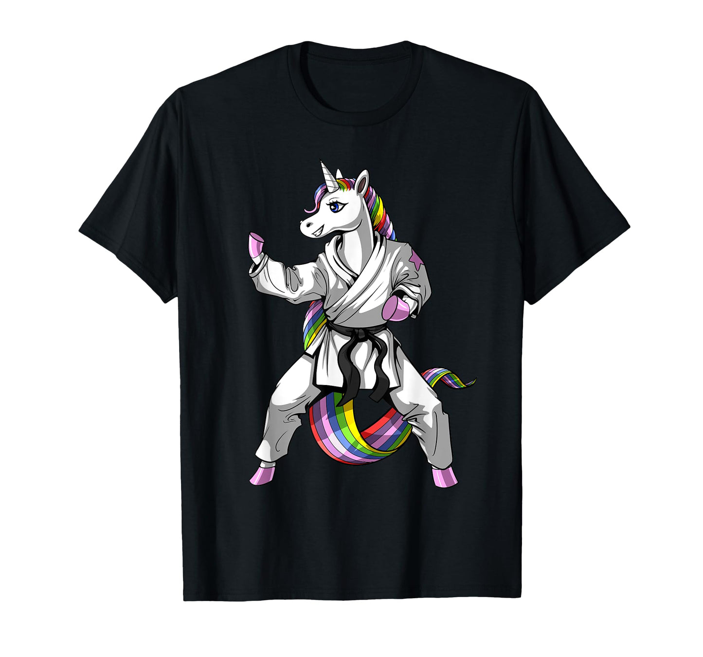 Unicorn Ninja Karate Martial Art Kickboxing Taekwondo Girls T-Shirt