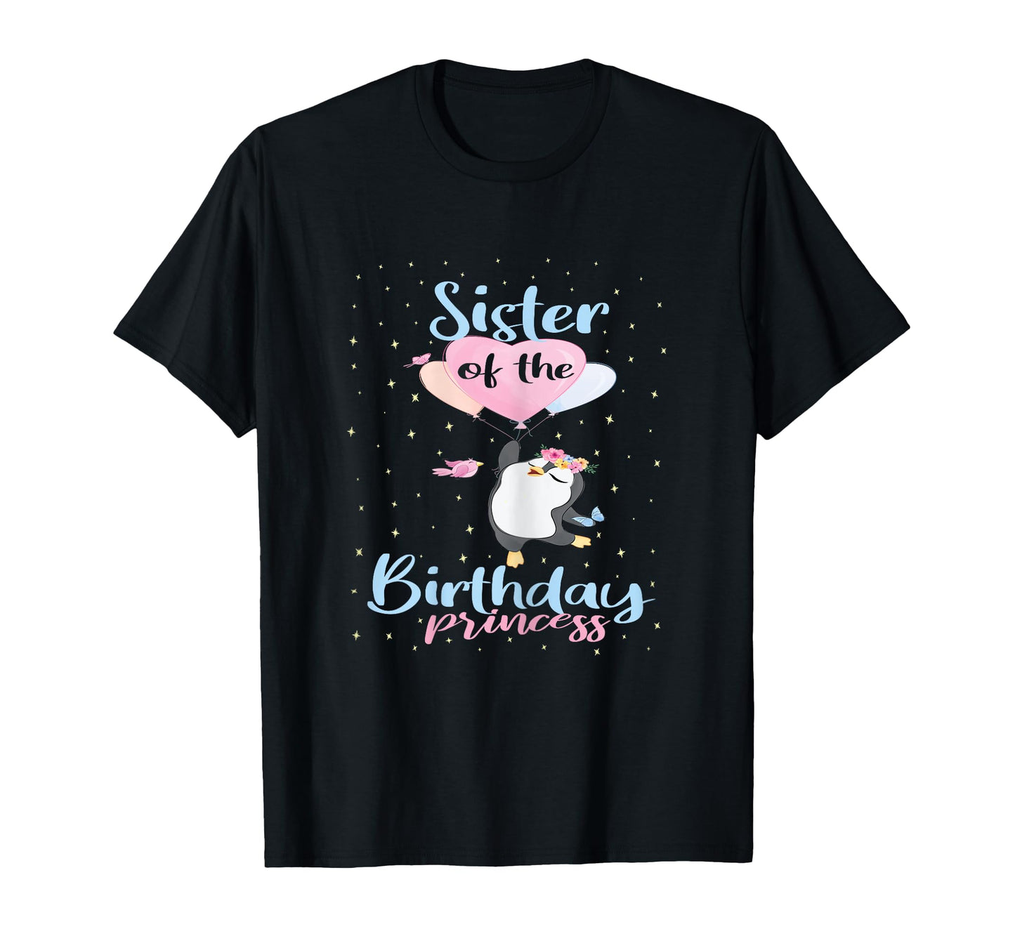Sister Of The Birthday Princess Penguin Girls B-day Party T-Shirt