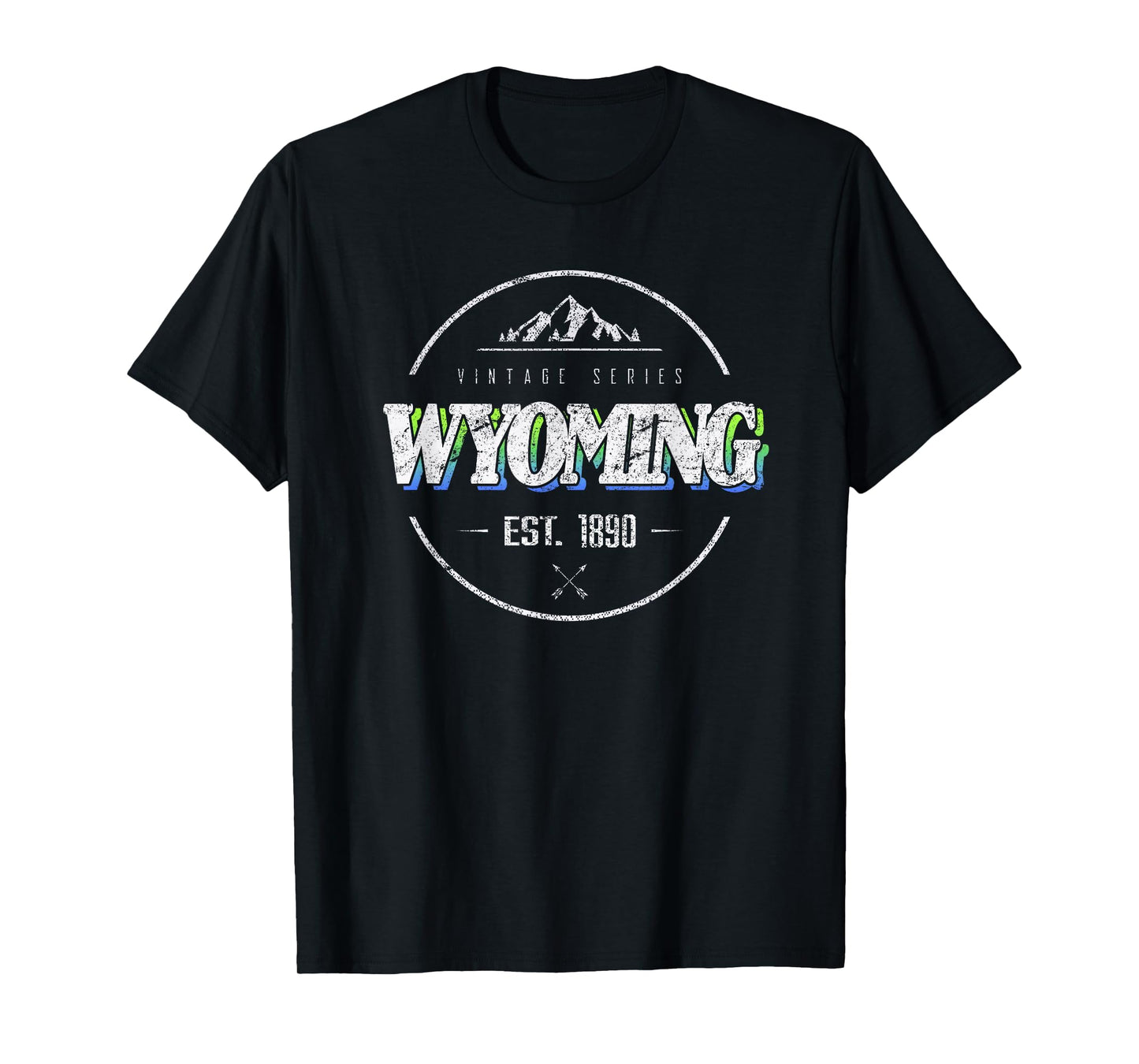 Wyoming Retro Vintage Mountain Outdoors State Graphic T-Shirt