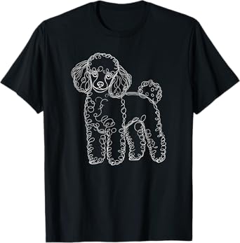 Line Art Toy Poodle Dog Toy Poodles T-Shirt