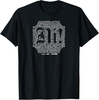 Knights Who Say Ni! of Typography Holy Grail Scene Script T-Shirt