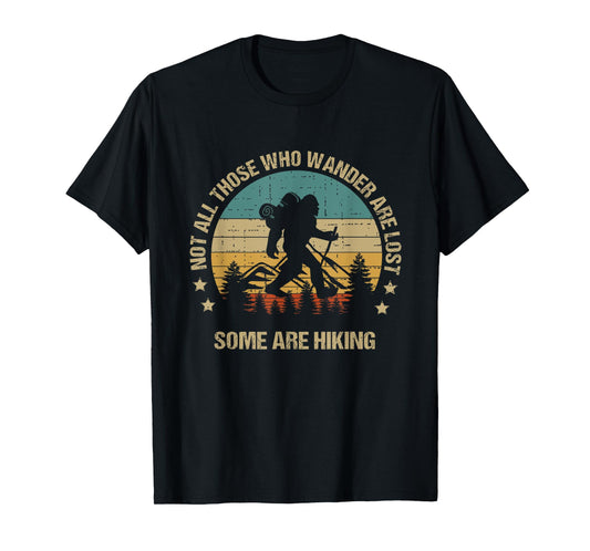 Vintage Bigfoot Funny Hiker Hiking Mens Outdoor T-Shirt