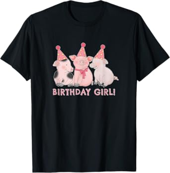 Birthday Girl Happy Pig Lover T-Shirt