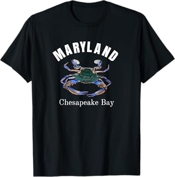 Maryland Chesapeake Bay Painted Blue Crab T-Shirt
