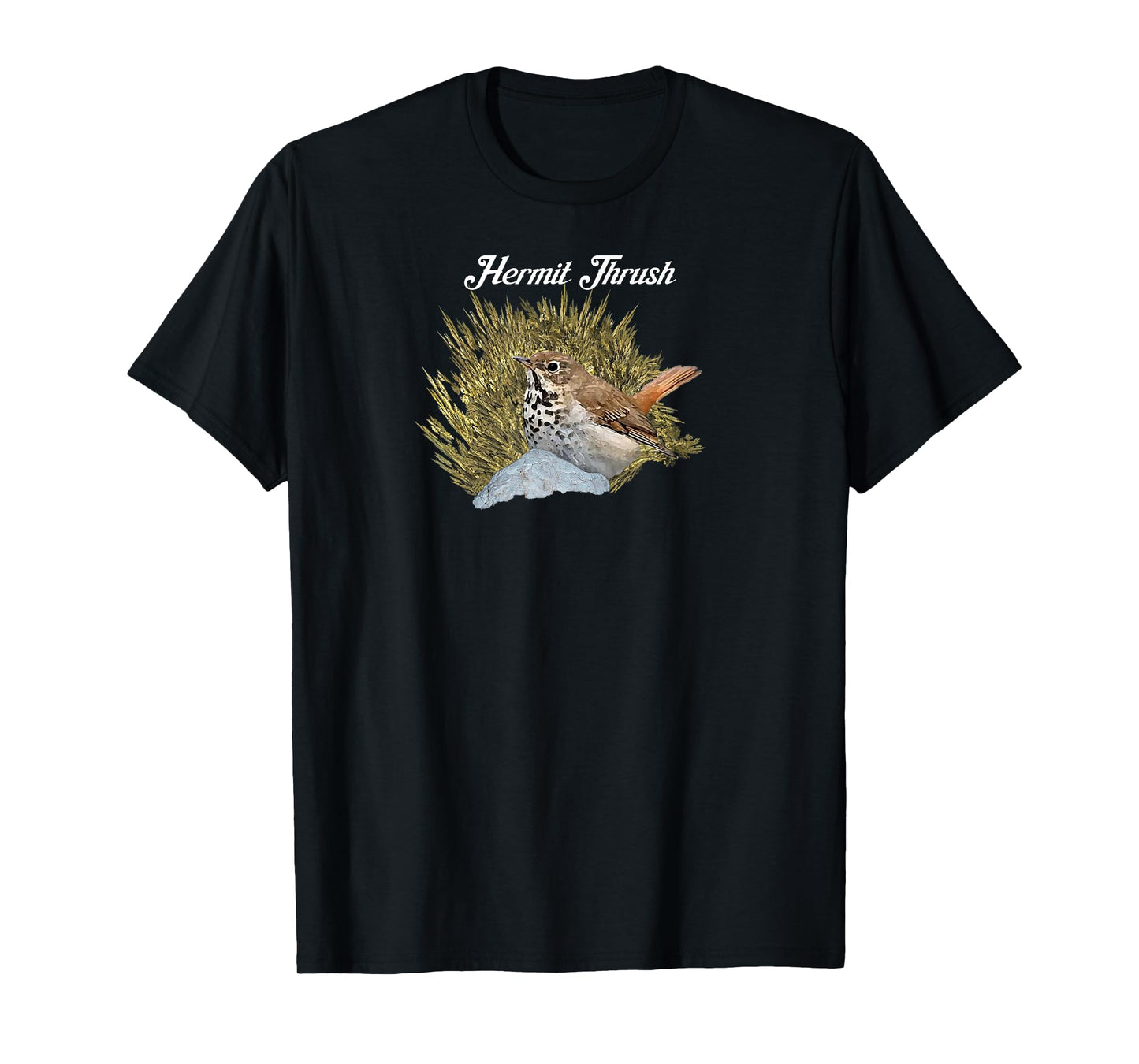 Hermit Thrush. Fractal. T-Shirt