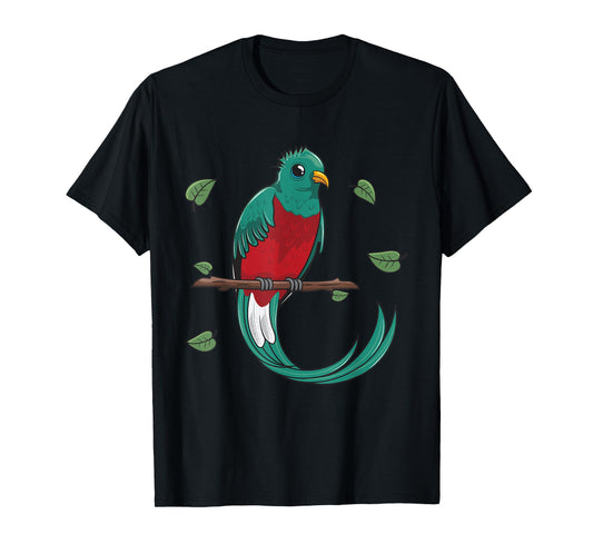 Cartoon Quetzal Bird I Kids I Parrot I Children Bird T-Shirt