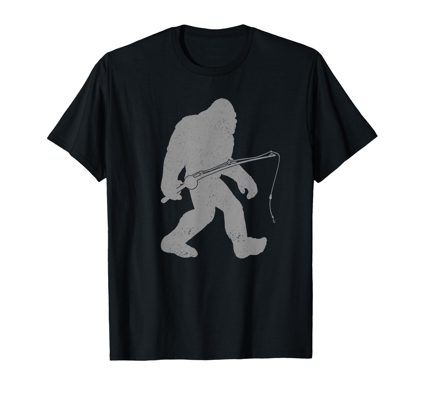 Fishing Bigfoot Funny Fishing Gift Men Youth Boys T-Shirt