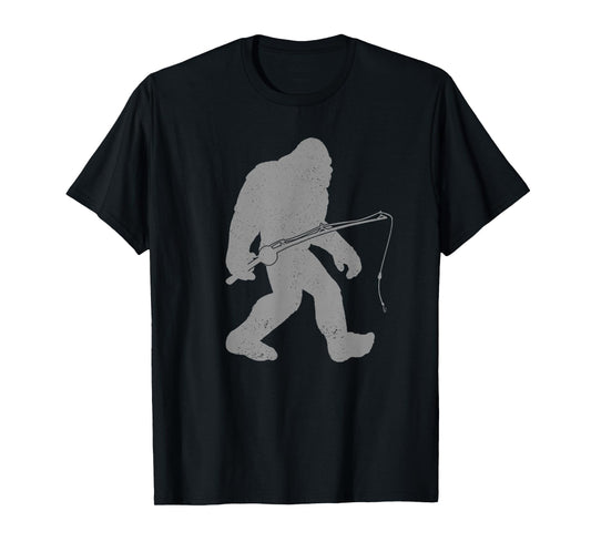 Fishing Bigfoot Funny Fishing Gift Men Youth Boys T-Shirt