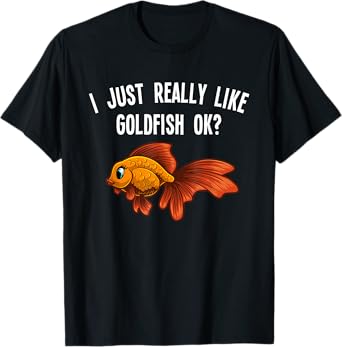 Cute Goldfish Design For Men Women Goldfish Aquarium Lovers T-Shirt